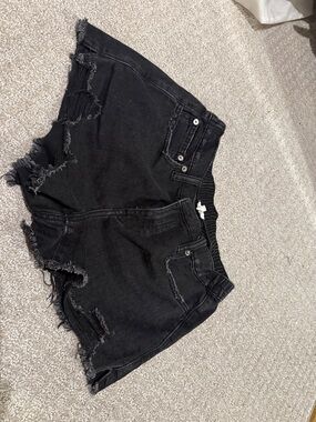 Aerie Black Distressed Women’s Denim Shorts
